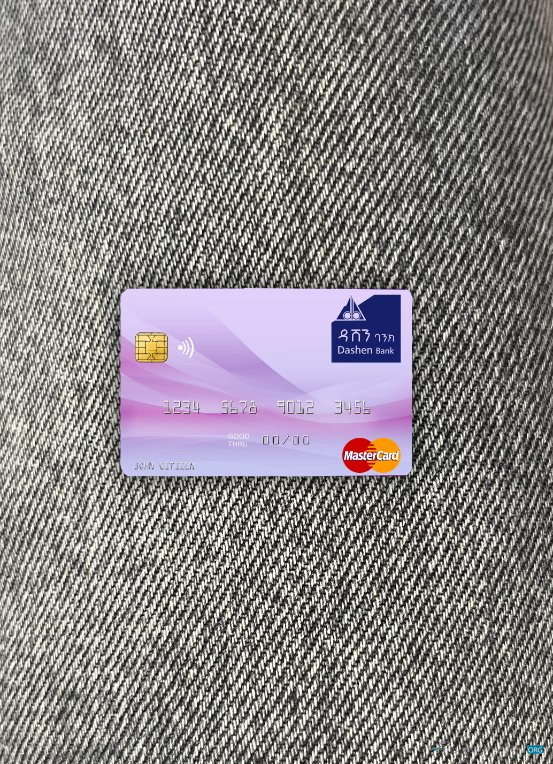 Download Ethiopia Dashen Bank mastercard photolook front Photoshop template